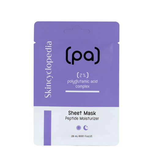 Skincyclopedia - Sheet Mask Polyglutamic Acid - Глубоко увлажняющая тканевая маска для лица - 1шт./20ml