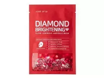 Some By Mi - Diamond Brightening - Glow Luminous Ampoule Mask - Осветляющая тканевая маска - 25g