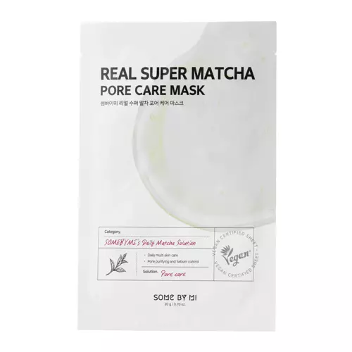 Some By Mi - Тканевая маска против недостатков кожи - Real Super Matcha Pore Care Mask - 20g