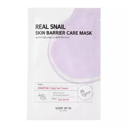 Some By Mi - Укрепляющая тканевая маска с муцином улитки - Real Snail Skin Barrier Care Mask - 20g