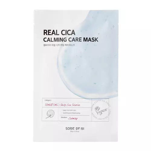 Some By Mi - Успокаивающая тканевая маска с экстрактом центеллы - Real Cica Calming Care Mask - 20g