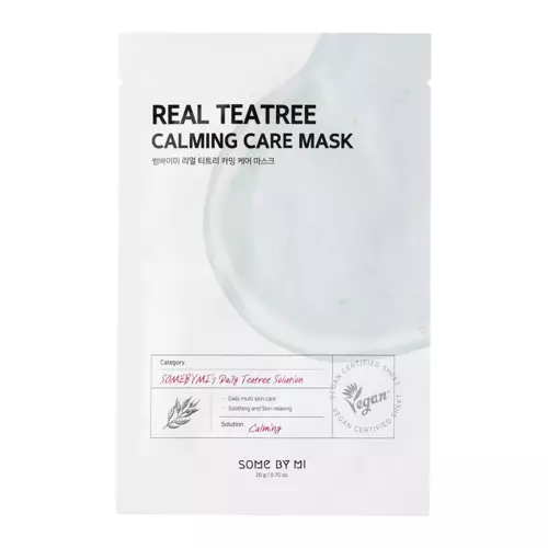 Some By Mi - Успокаивающая тканевая маска с экстрактом чайного дерева - Real Teatree Calming Care Mask - 20g