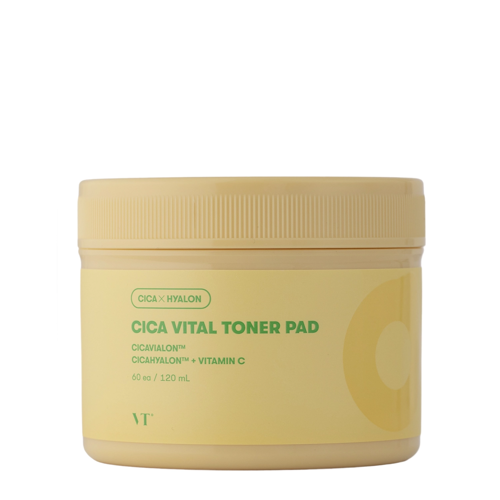 VT Cosmetics - Cica Vital Toner Pad - Осветляющие пэды для лица с витамином С - 60шт./120ml