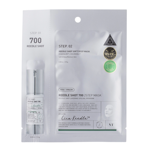 VT Cosmetics - Reedle Shot 700 2Step Mask - Укрепляющая тканевая маска для лица - 1,5g+25g