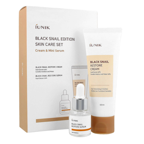 iUNIK - Набор средств для регенерации кожи с муцином черной улитки - Black Snail Edition Skincare Set