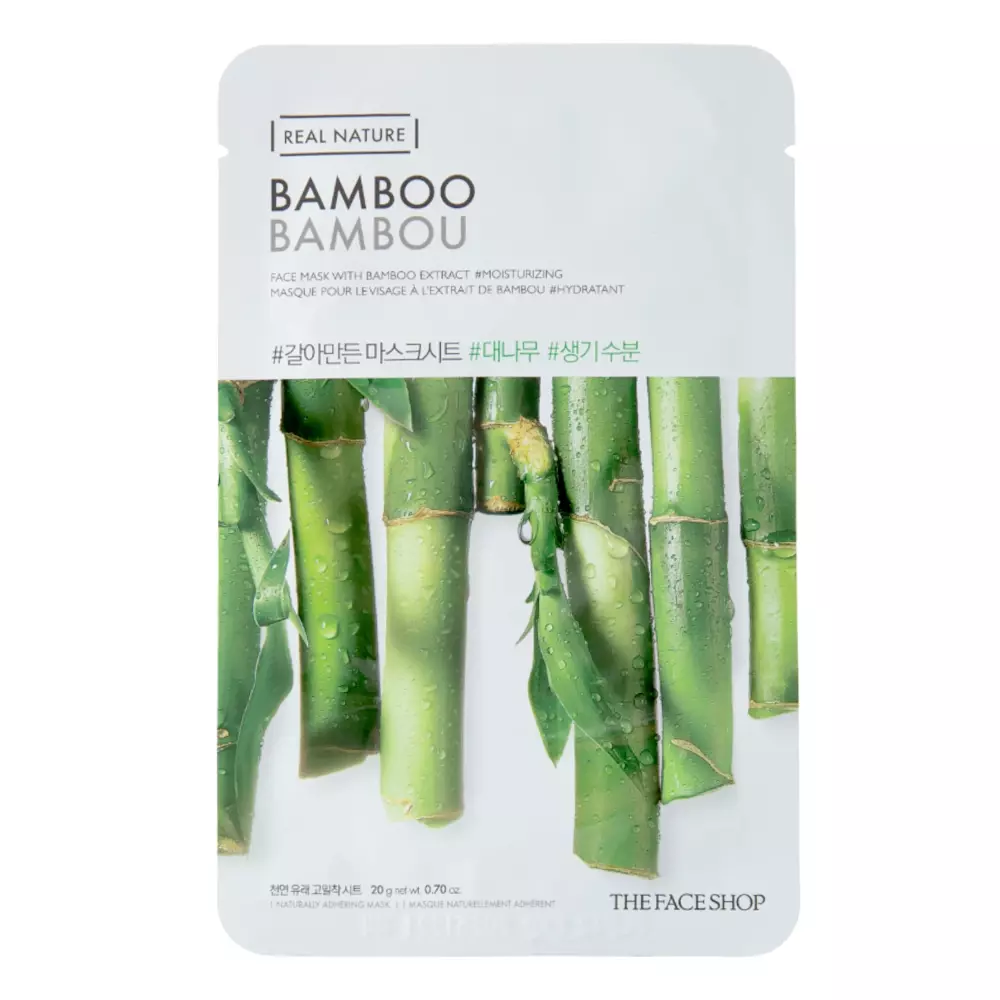  The Face Shop - Real Nature Mask - Bamboo - Тканевая маска для лица с экстрактом бамбука - 20g