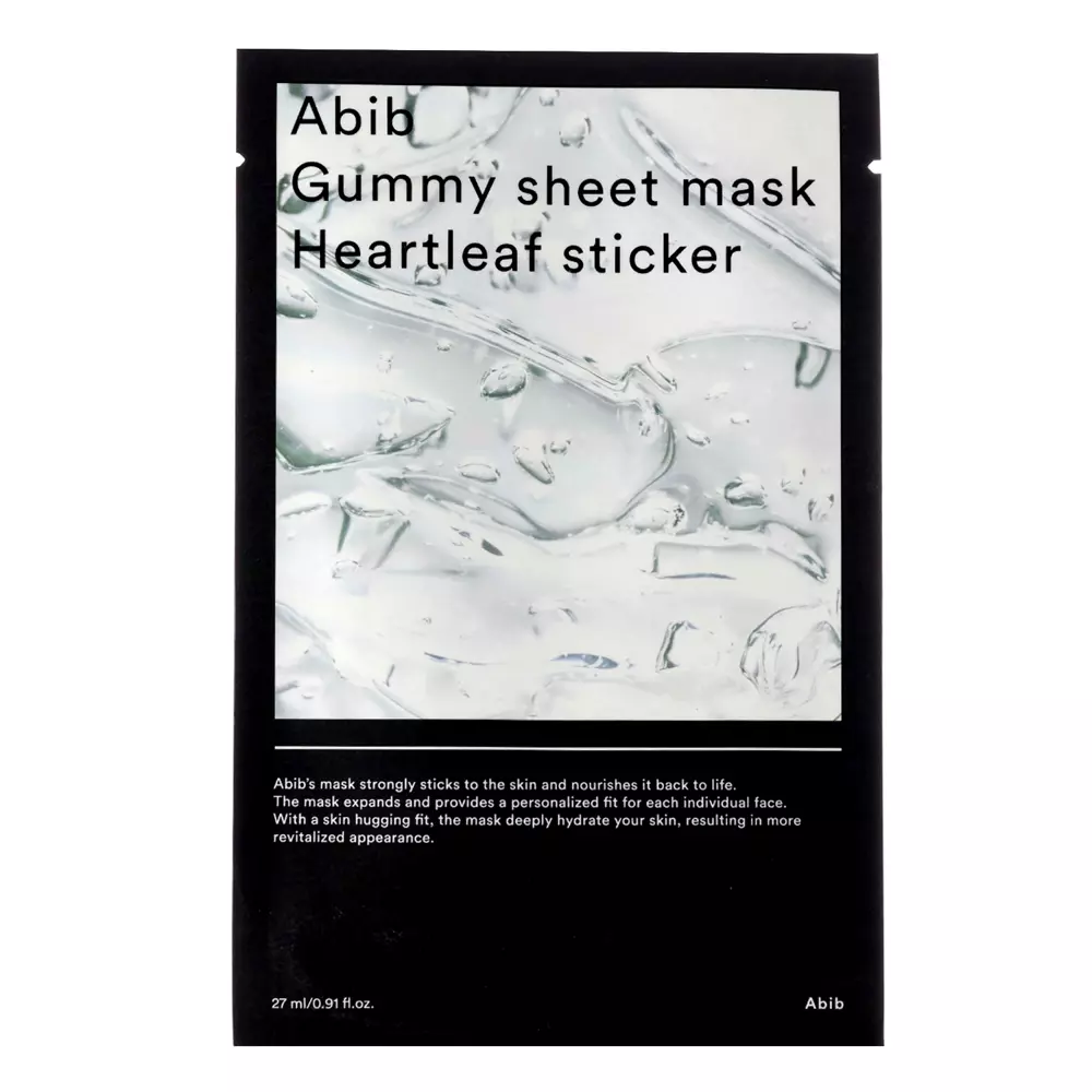 Abib - Увлажняющая тканевая маска для проблемной кожи - Gummy Sheet Mask Heartleaf Sticker - 27ml