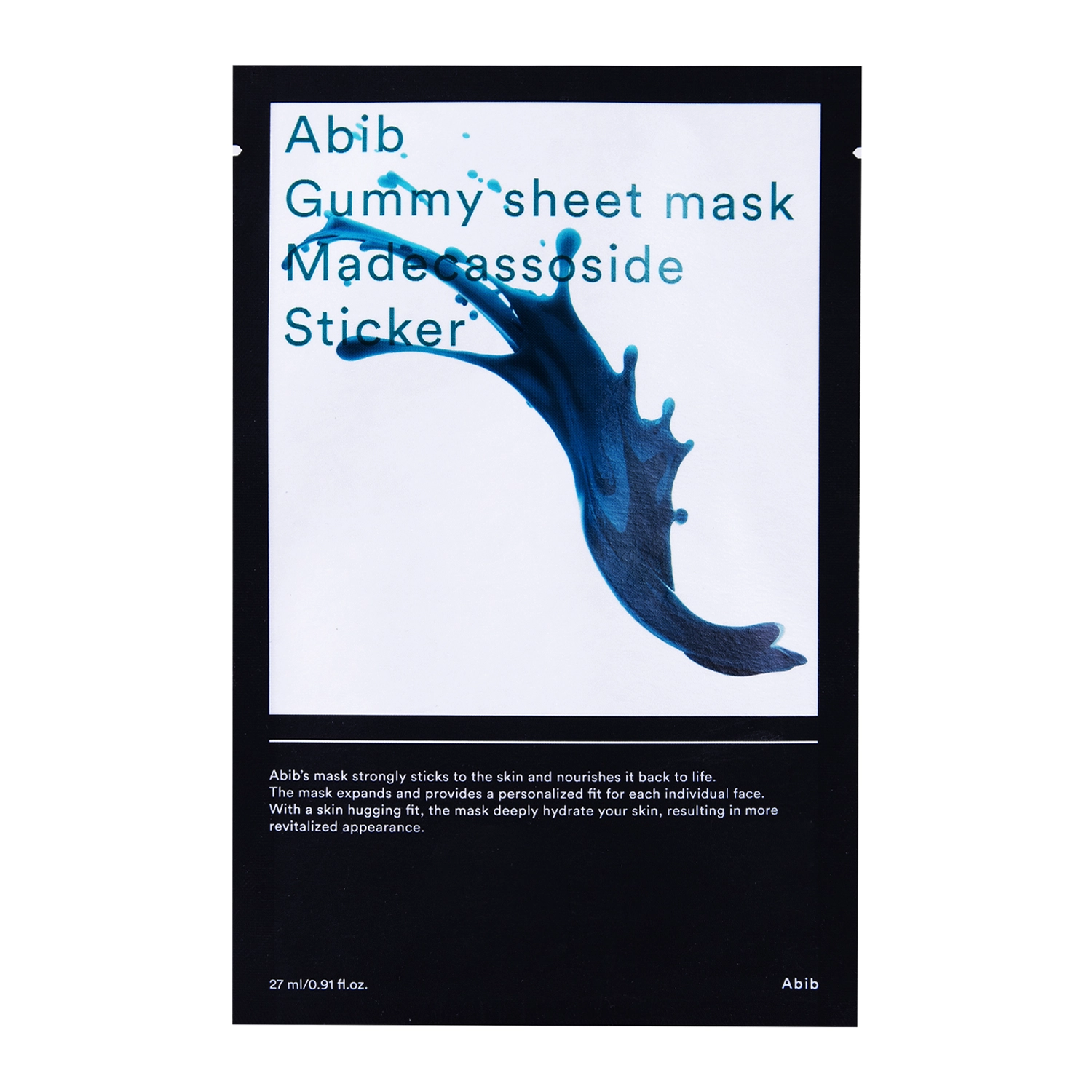 Abib - Увлажняющая тканевая маска с экстрактом центеллы - Gummy Sheet Mask Madecassoside Sticker - 27ml