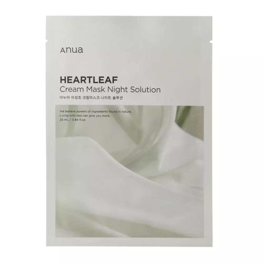 Anua - Heartleaf Cream Mask Night Solution - Успокаивающая тканевая маска с экстрактом гуттуинии - 25ml