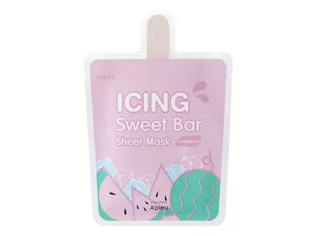 A'pieu - Icing Sweet Bar Sheet Mask Watermelon - Тканевая маска для лица с экстрактом арбуза - 23ml