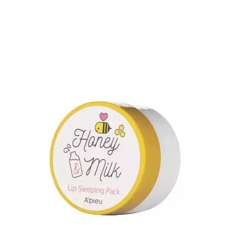 A'pieu - Питательная маска для губ с экстрактом меда - Honey & Milk Lip Sleeping Pack - 6,7g