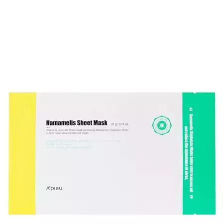 A'pieu - Тканевая маска для лица с гамамелисом - Hamamelis Sheet Mask - 21g