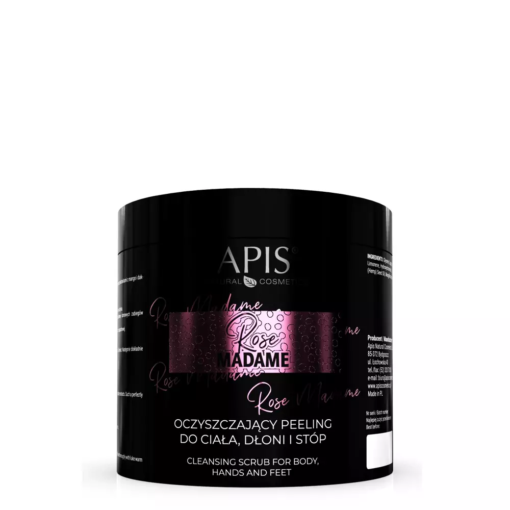 Apis - Очищающий скраб для тела, ладоней и стоп - Rose Madame - Cleansing Scrub for Body, Hands and Feet - 700g