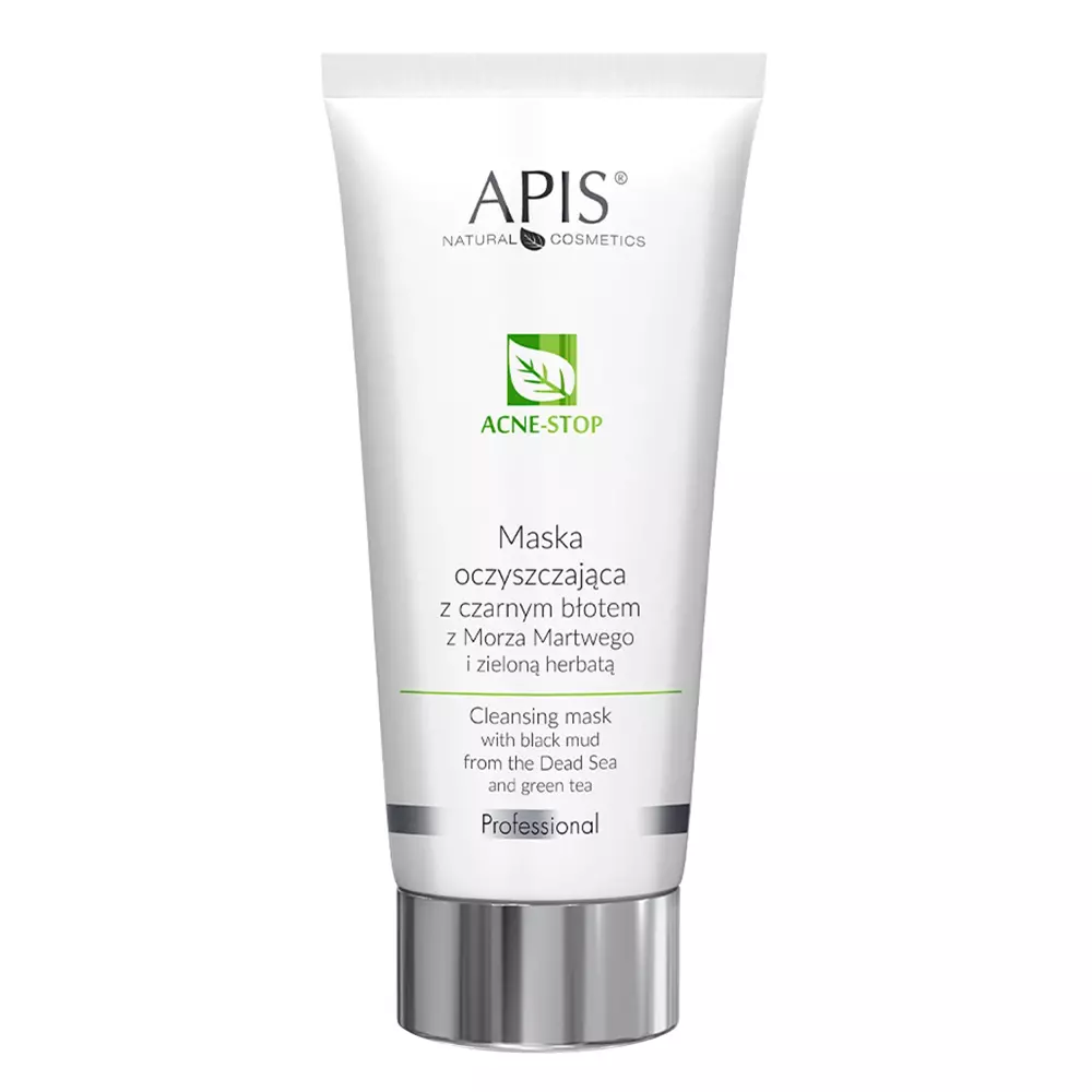 Apis - Professional - Маска на основе черной грязи - Acne-Stop - Cleansing Mask with Black Mud from the Dead Sea and Green Tea - 200ml