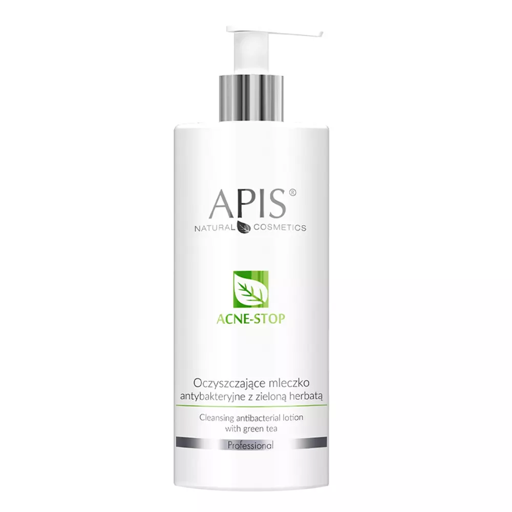 Apis - Professional - Очищающий лосьон для лица - Acne-Stop - Cleansing Antibacterial Lotion with Green Tea - 500ml