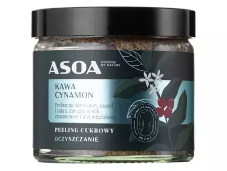 Asoa - Сахарно-кофейный скраб для тела с маслом корицы - 250ml