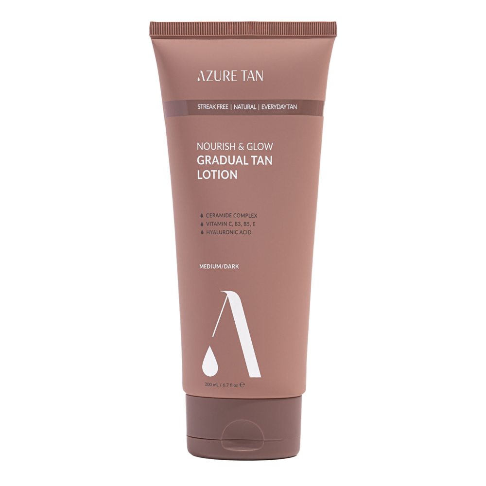 Azure Tan - Nourish & Glow Gradual Tan Lotion - Бальзам для автозагара - Medium/Dark - 200ml