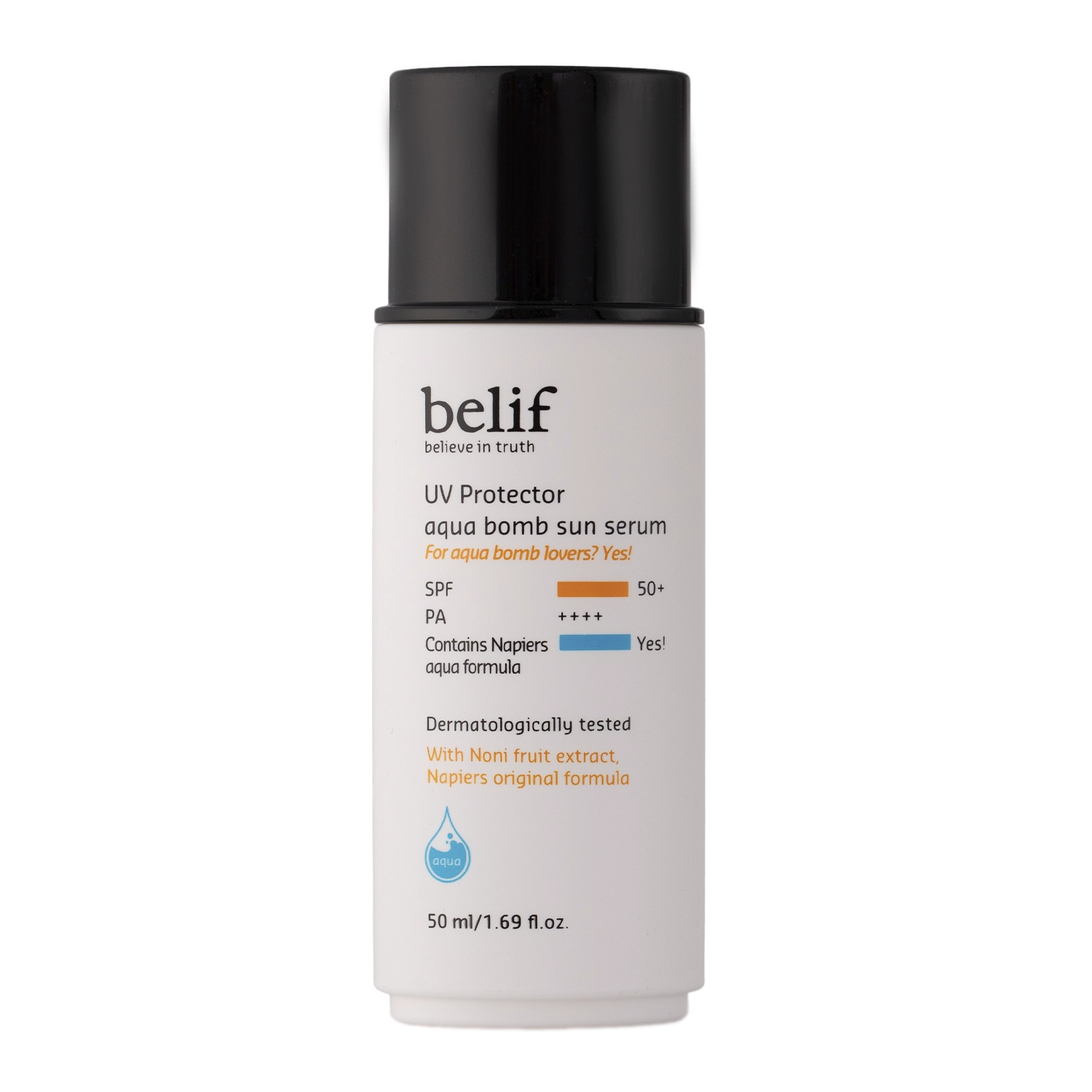 Belif - UV Protector Aqua Bomb Sun Serum SPF50+ PA++++ - Увлажняющая солнцезащитная сыворотка для лица - 50ml