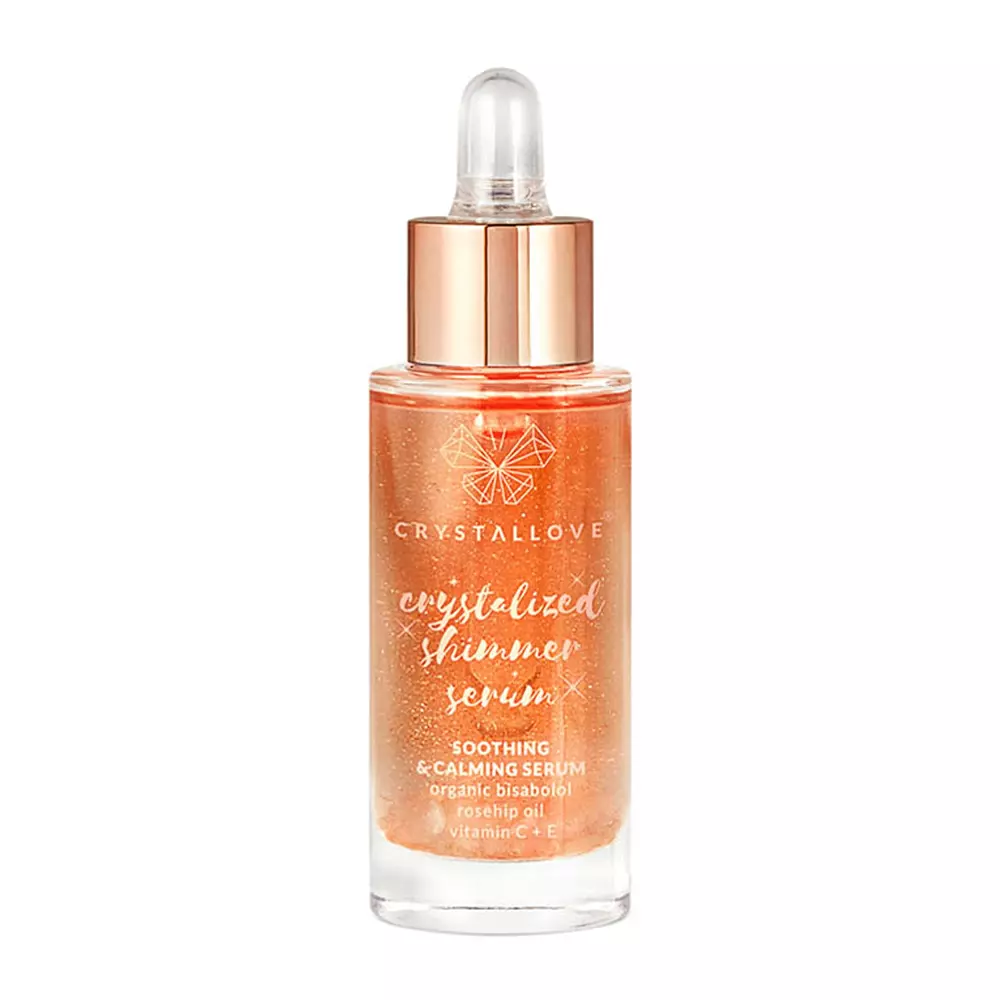 Crystallove - Rose Quartz Shimmer Serum - Сыворотка для лица с розовым кварцем и бисабололом - 30ml