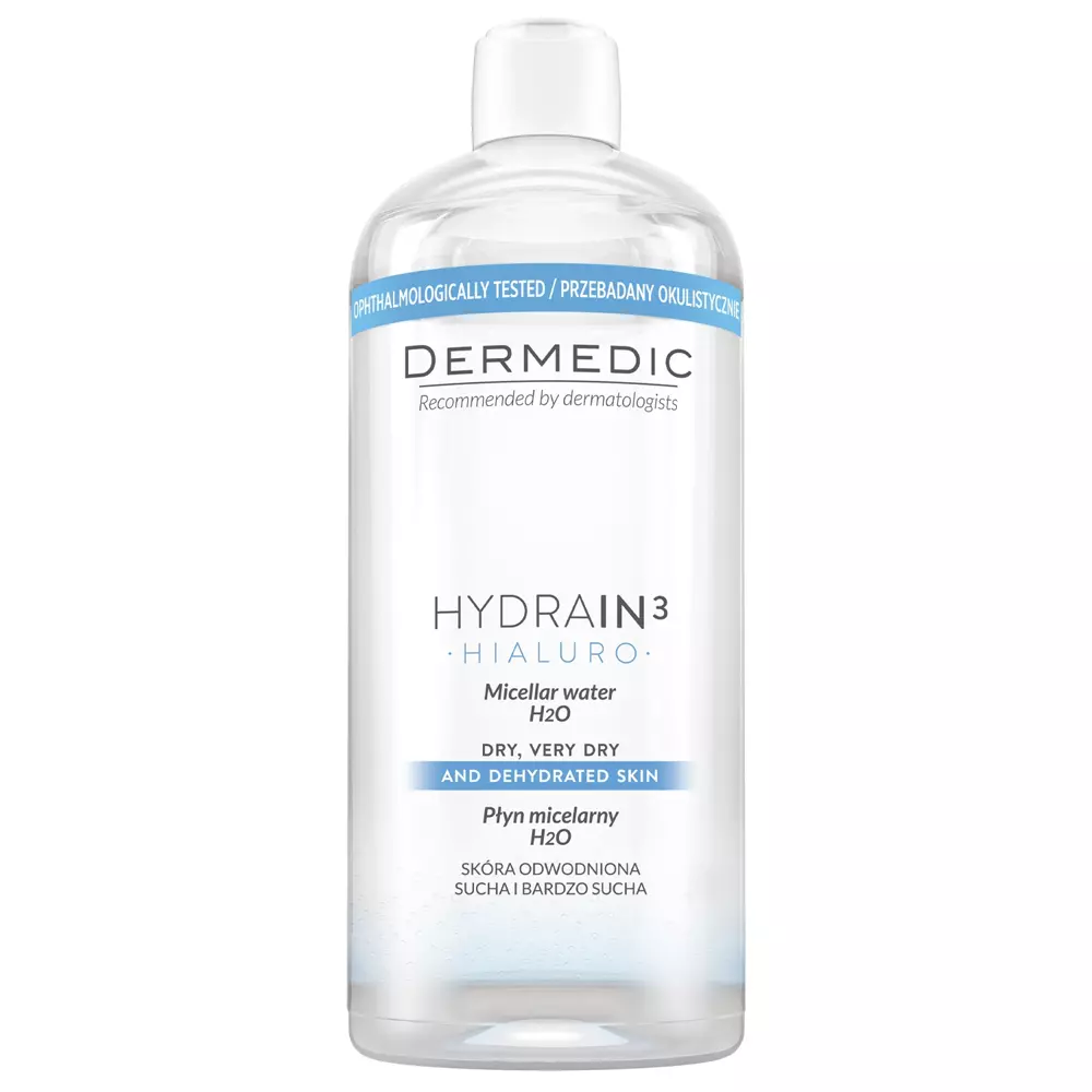 Dermedic - Міцелярна вода - Hydrain 3 Hialuro - Micellar Water H2O