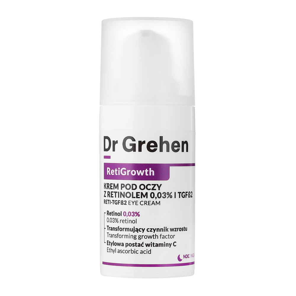 Dr Grehen - RetiGrowth - Reti-TGF Eye Cream - Крем под глаза с ретинолом 0,03% и фактором роста - 15ml