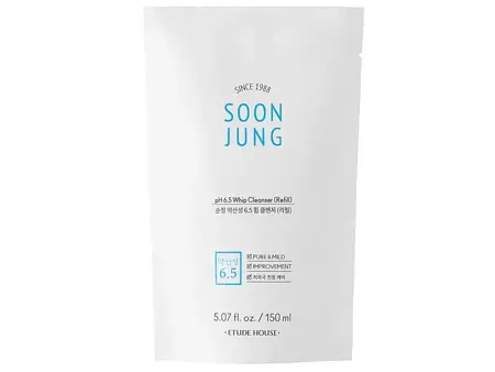 Etude House - Очищающая пенка для лица (запасной блок) - Soon Jung pH 6,5 Whip Cleanser (Refill) - 150ml