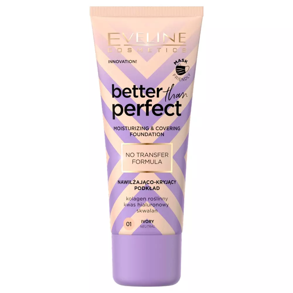 Eveline Cosmetics - Увлажняющий тональный крем - Better Than Perfect Moisturizing & Covering Foundation - 02 Light Vanilla - 30ml