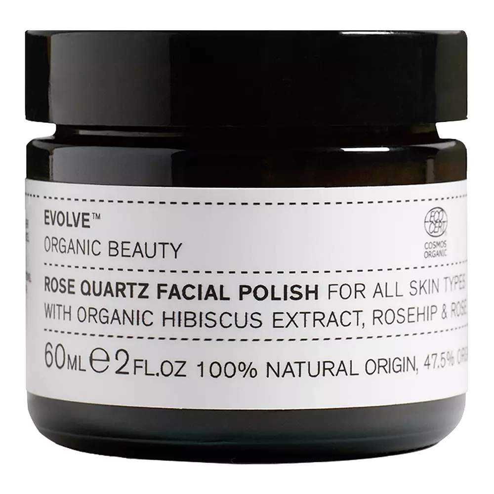 Evolve Organic Beauty - Скраб с кристаллическими частицами розового кварца - Rose Quartz Facial Polish - 60ml