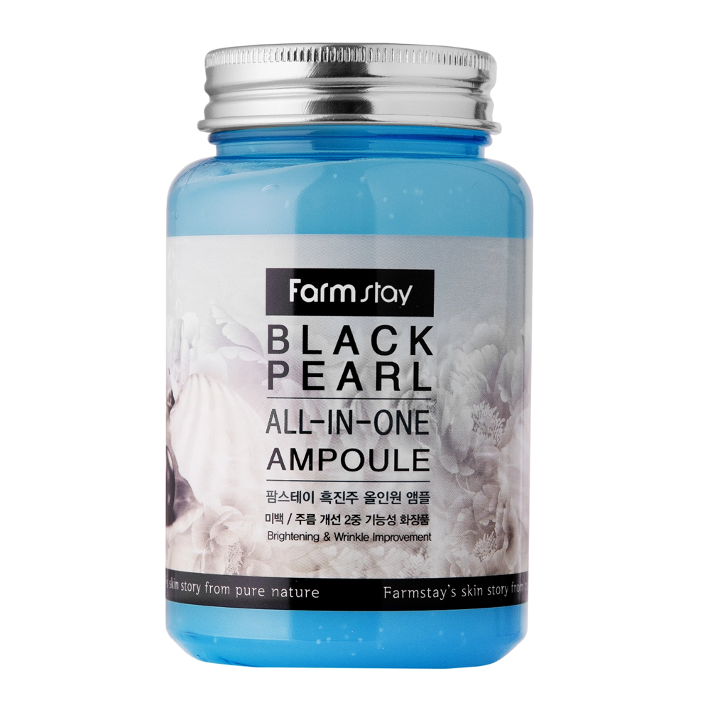 Farmstay - Black Pearl All-In-One Ampoule - Восстанавливающая ампула для лица с экстрактом черного жемчуга - 250ml