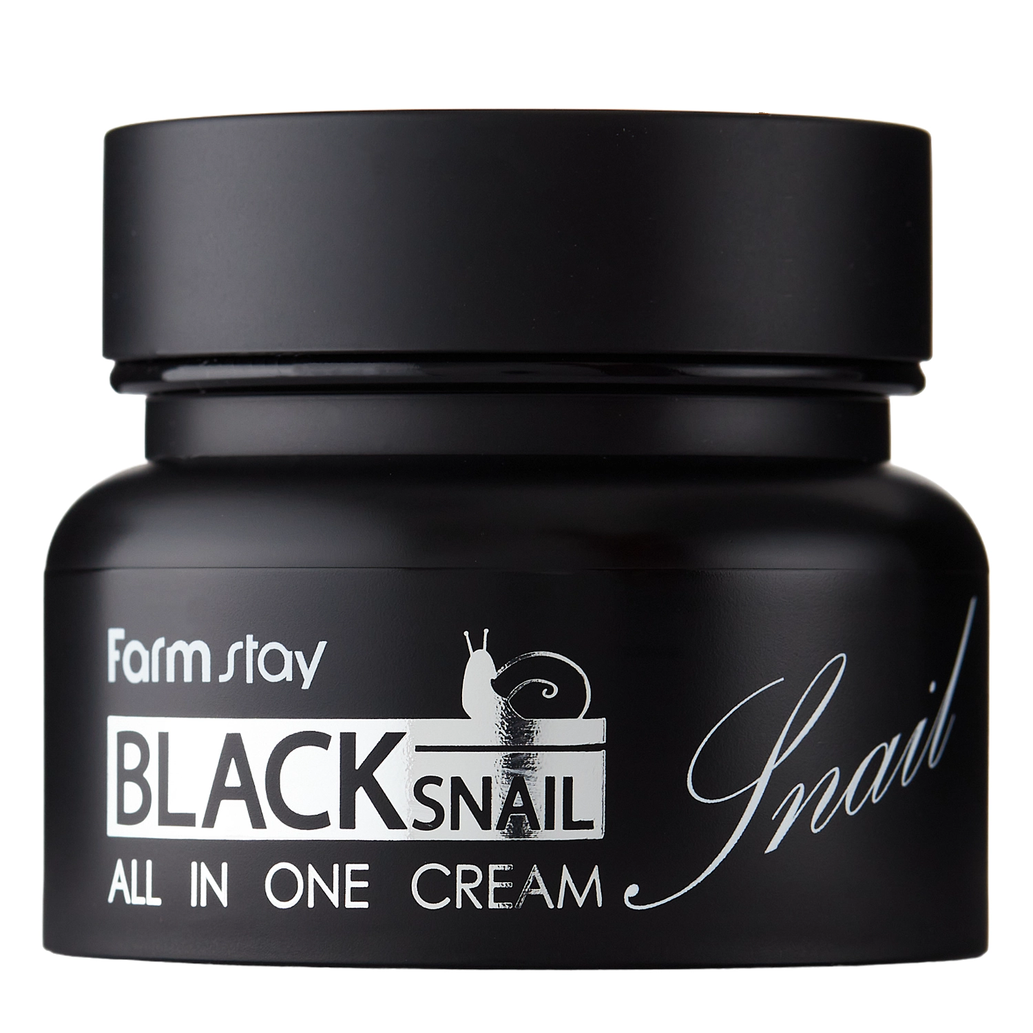 Farmstay - Black Snail All-In-One Cream - Восстанавливающий крем для лица и зоны декольте с фильтратом слизи улитки - 100ml