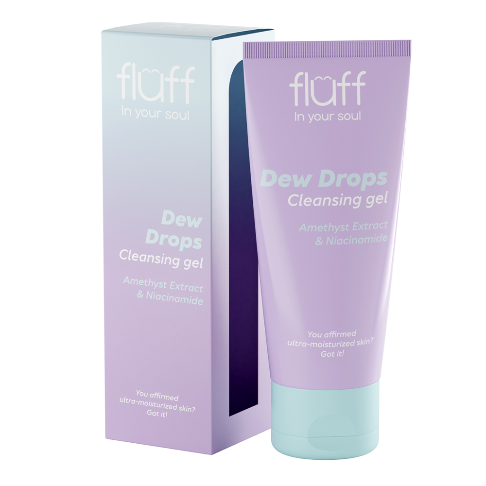 Fluff - Dew Drops Cleansing Gel - Гель для умывания лица с аметистом и ниацинамидом - 100ml