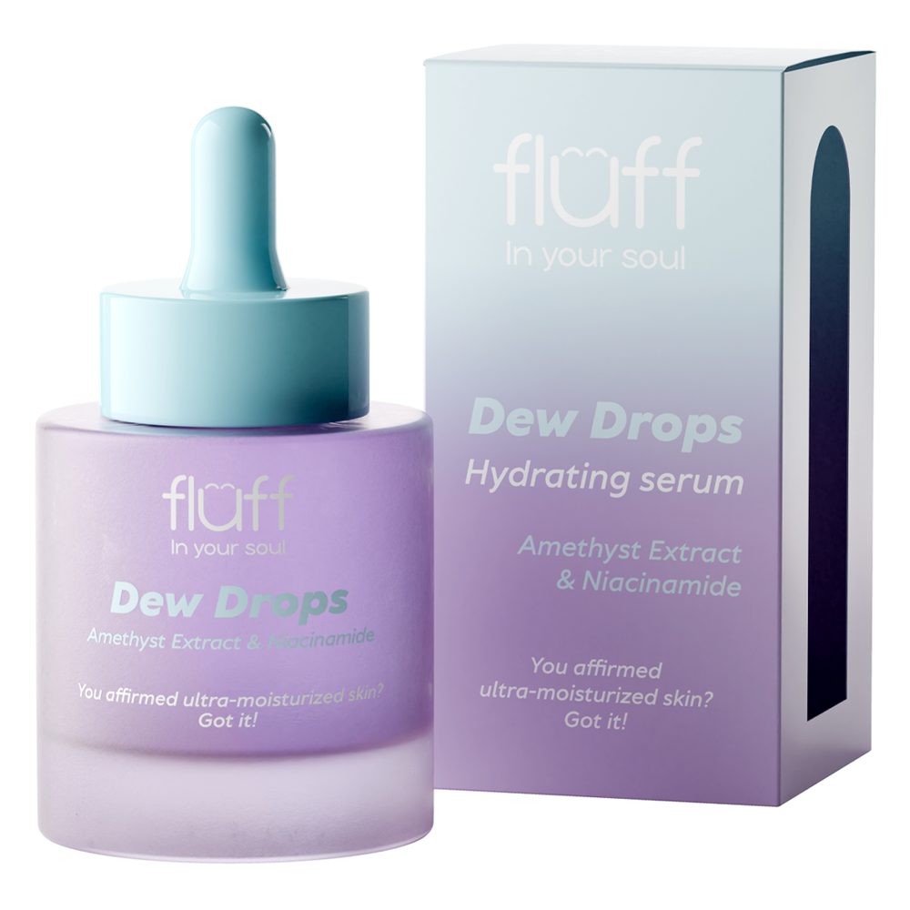 Fluff - Dew Drops - Увлажняющая сыворотка с аметистом и ниацинамидом - 30ml