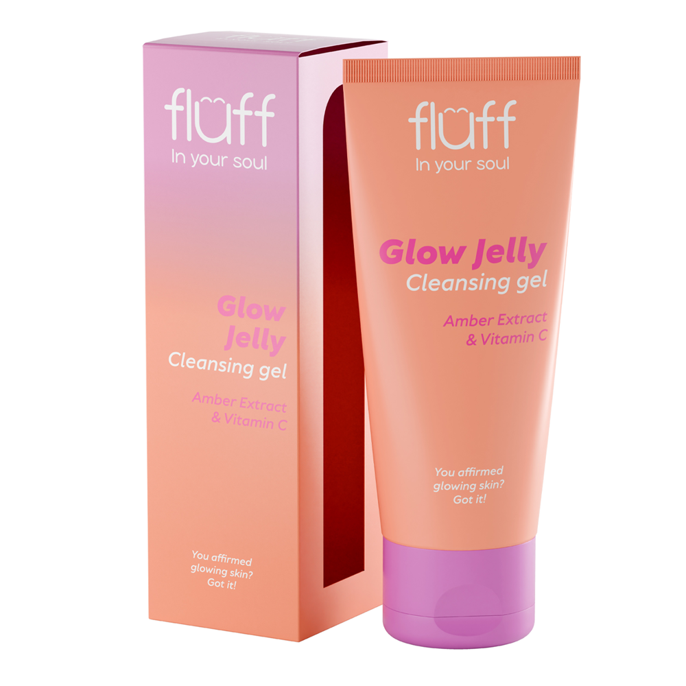 Fluff - Glow Jelly Cleansing Gel - Гель для умывания лица с экстрактом янтаря и витамином С - 100ml