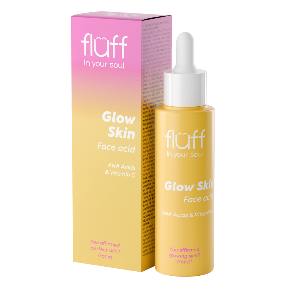 Fluff - Glow Skin - Face Acid - Осветляющий пилинг для лица - Витамин С и АНА-кислоты - 40ml