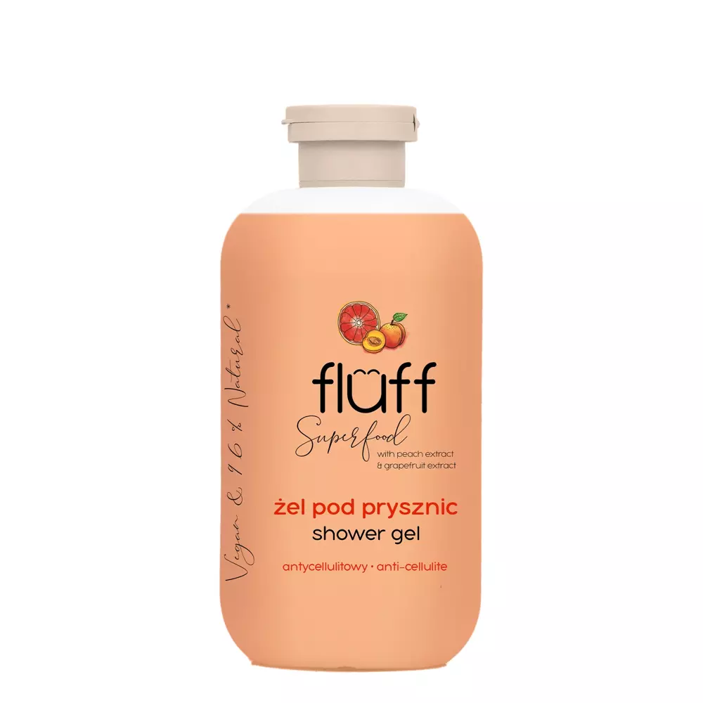 Fluff - Superfood - Shower Gel - Гель для душа - Персик и Грейпфрут - 500ml