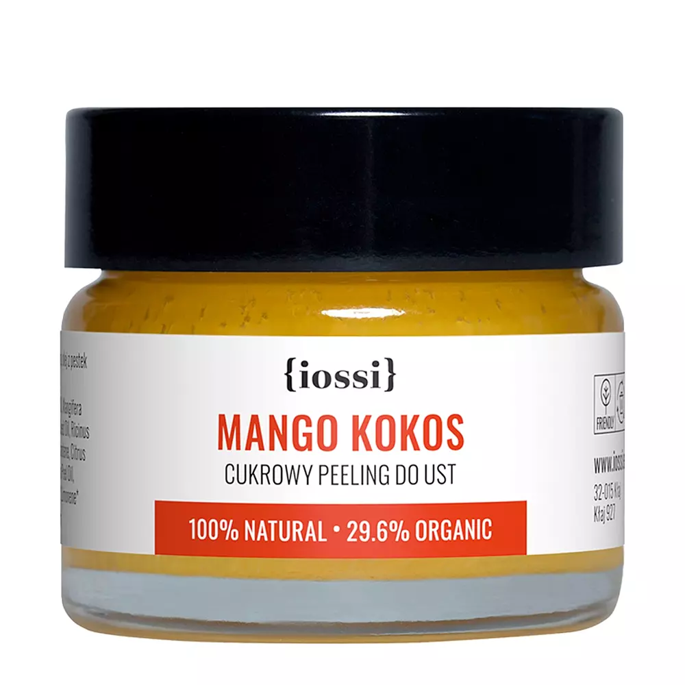 Iossi - Манго и кокос - Нежный сахарный скраб для губ с пчелиным воском - 15ml