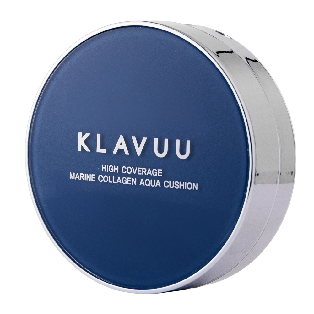 Klavuu - Blue Pearlsation High Coverage Marine Collagen Aqua Cushion - Тональный кушон для лица - 21 Light Beige - 12g