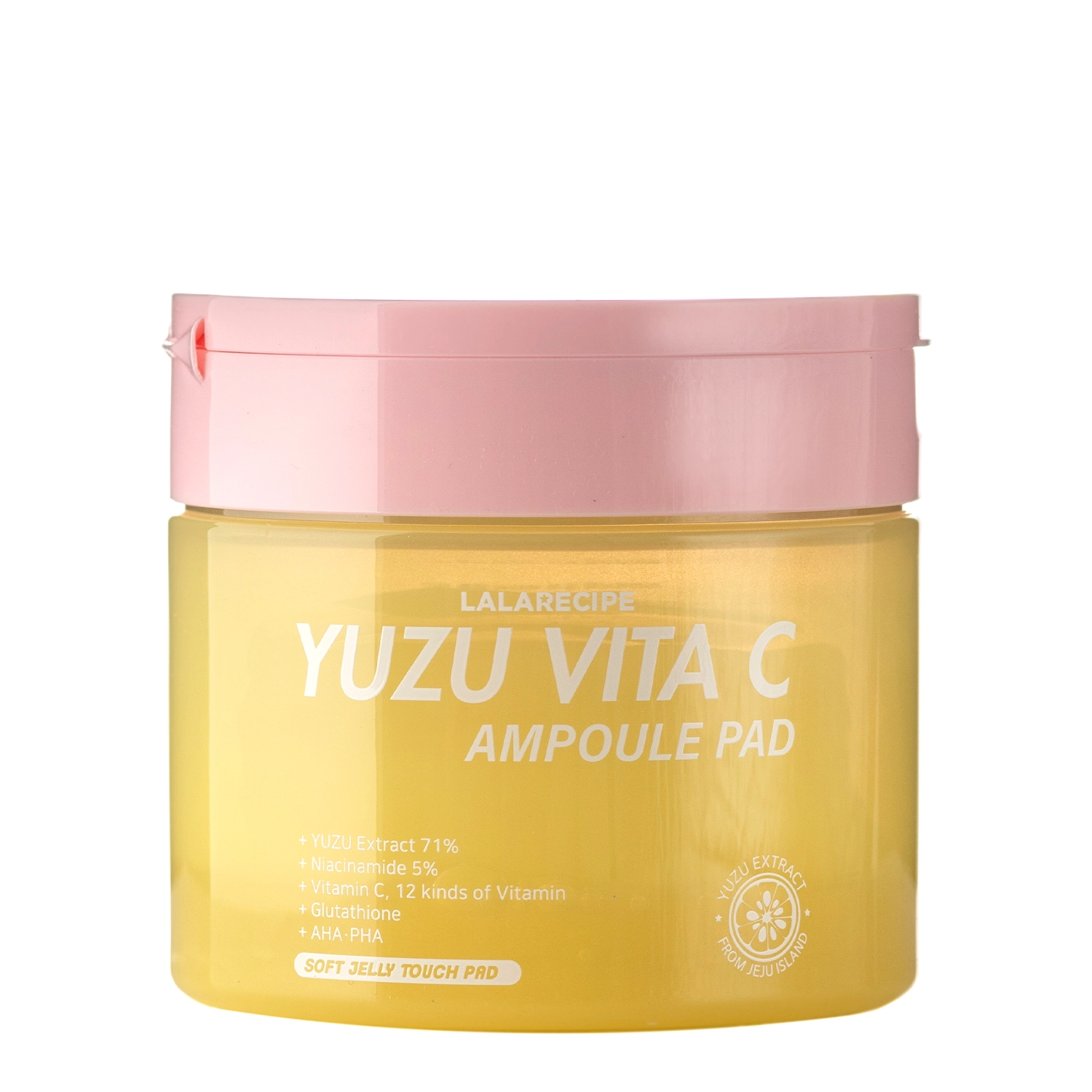 LalaRecipe - Yuzu Vita C Ampoule Pad - Осветляющие пэды для лица с витамином C - 150ml/80шт.