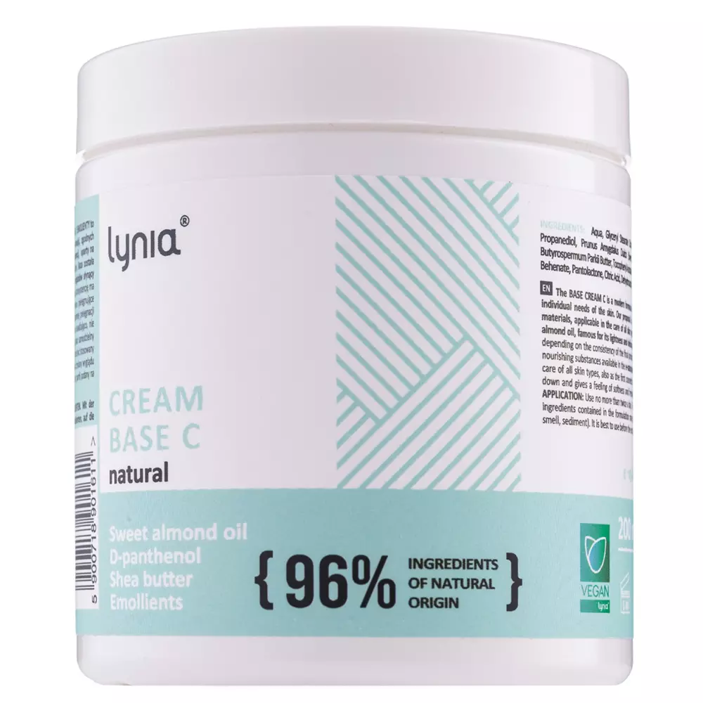 Lynia - Базовый крем с витаминами B5 и E - Cream Base C Natural - 200ml