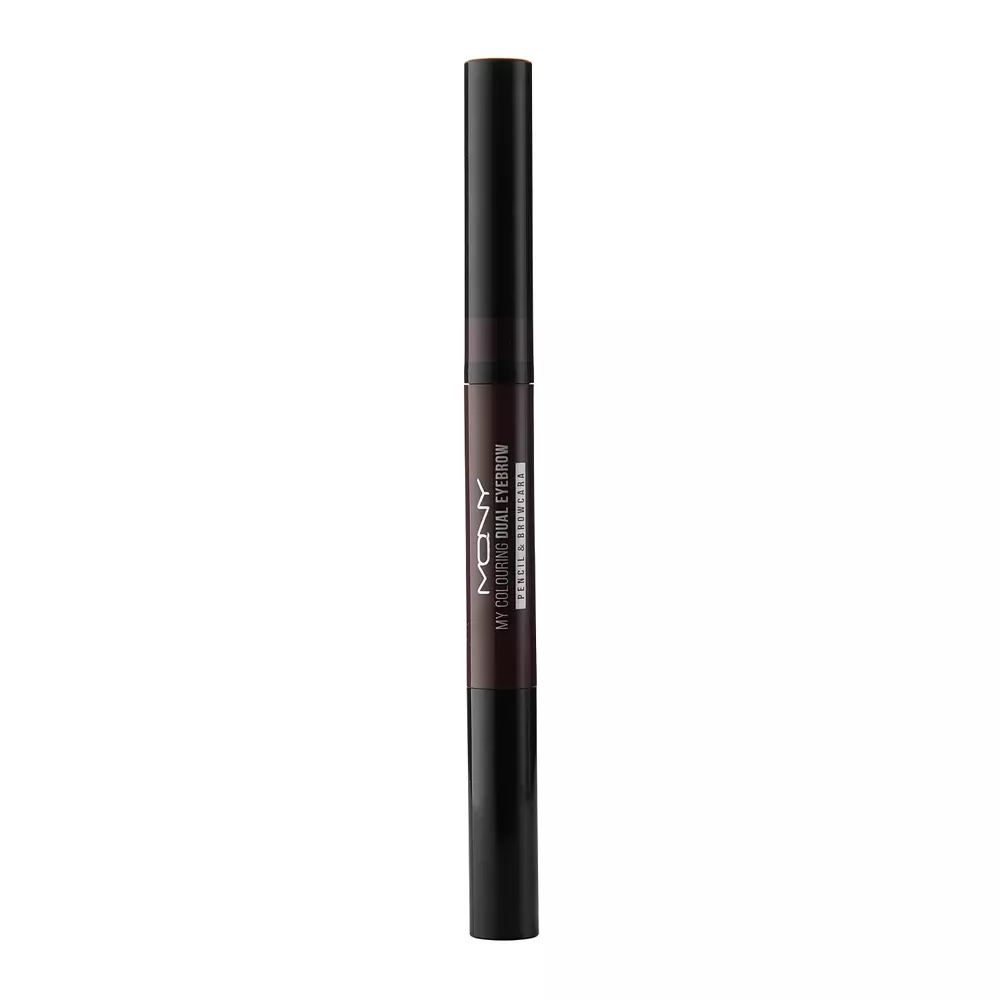 Macqueen - Карандаш и тушь для бровей 2в1 - Colouring Dual Eyebrow Pencil&Browcara - 01 Dark Brown - 0,1g+2g