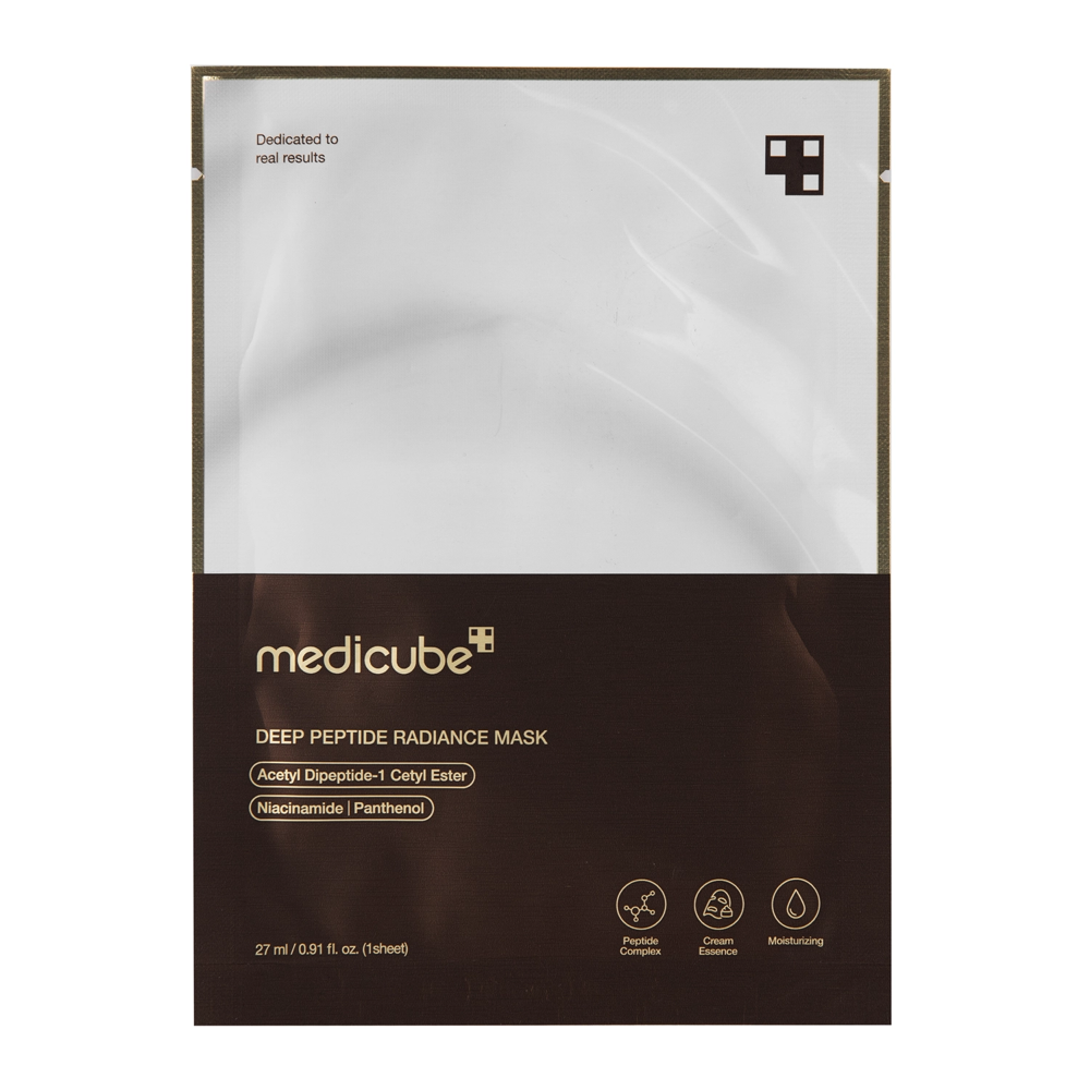 Medicube - Deep Peptide Mask - Тканевая маска с пептидами для сияния кожи лица - 1шт./27ml