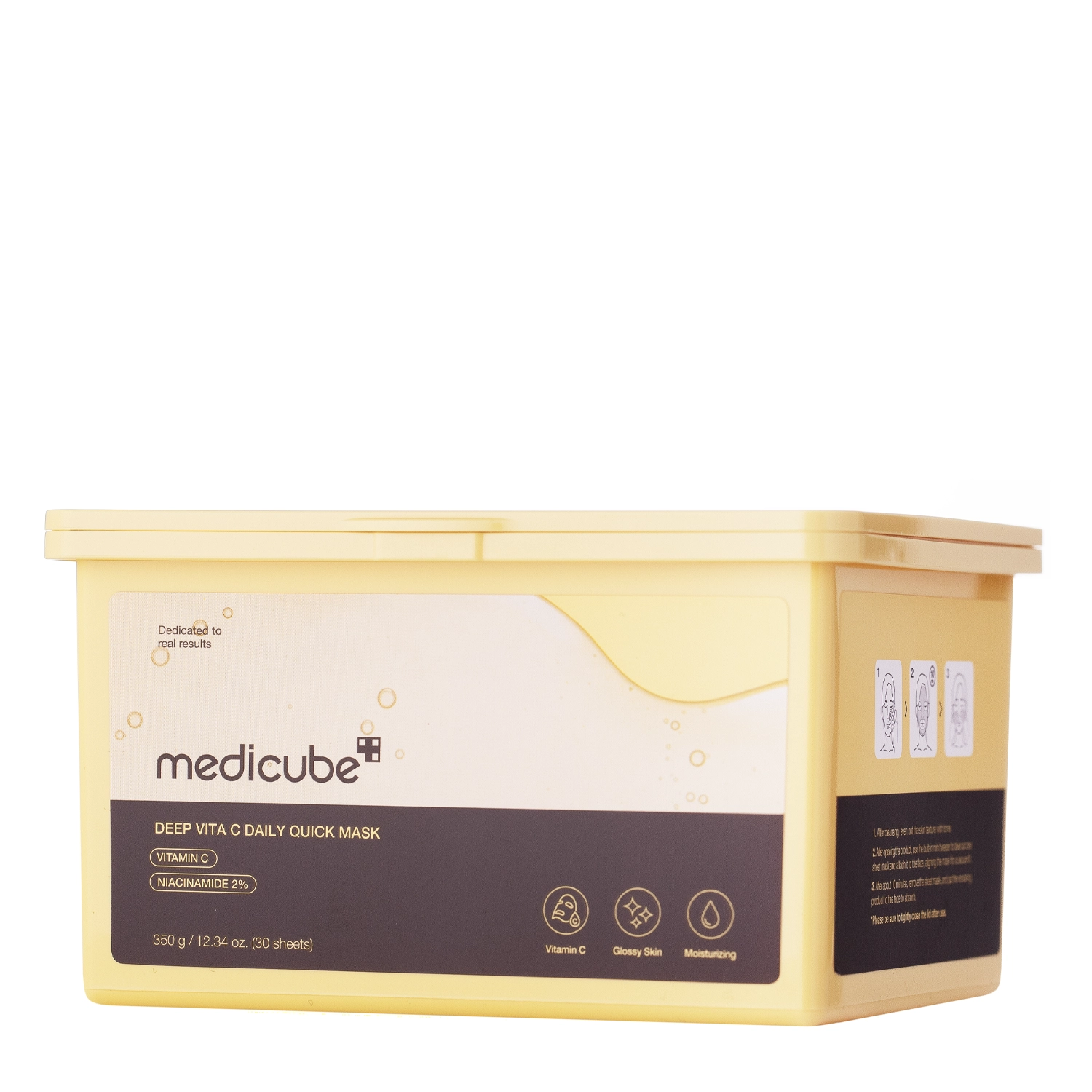 Medicube - Deep Vita C Daily Quick Mask - Набор осветляющих тканевых масок с витамином C - 30шт./300g