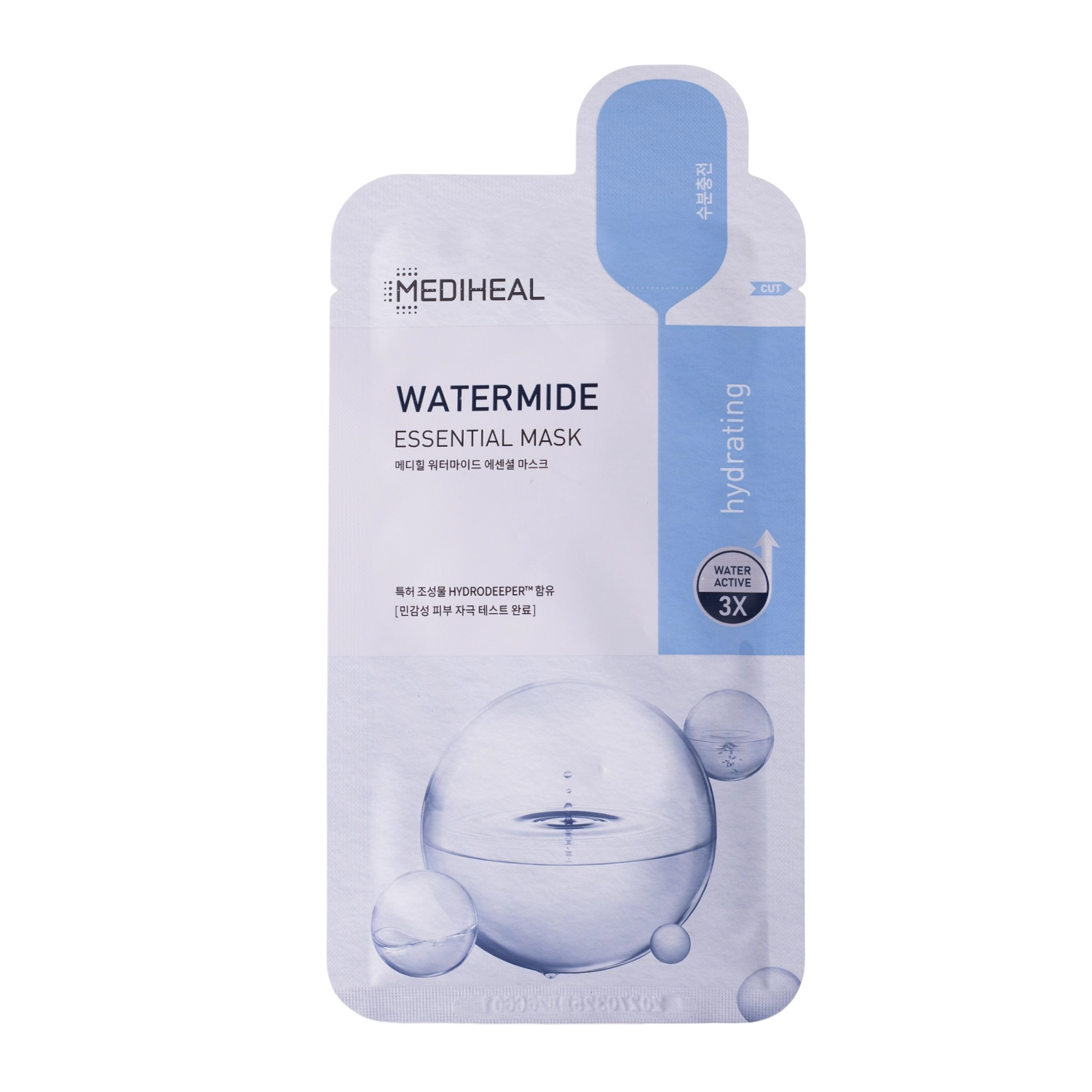 Mediheal - Watermide Essential Mask - Увлажняющая тканевая маска с морской водой - 1шт./24ml