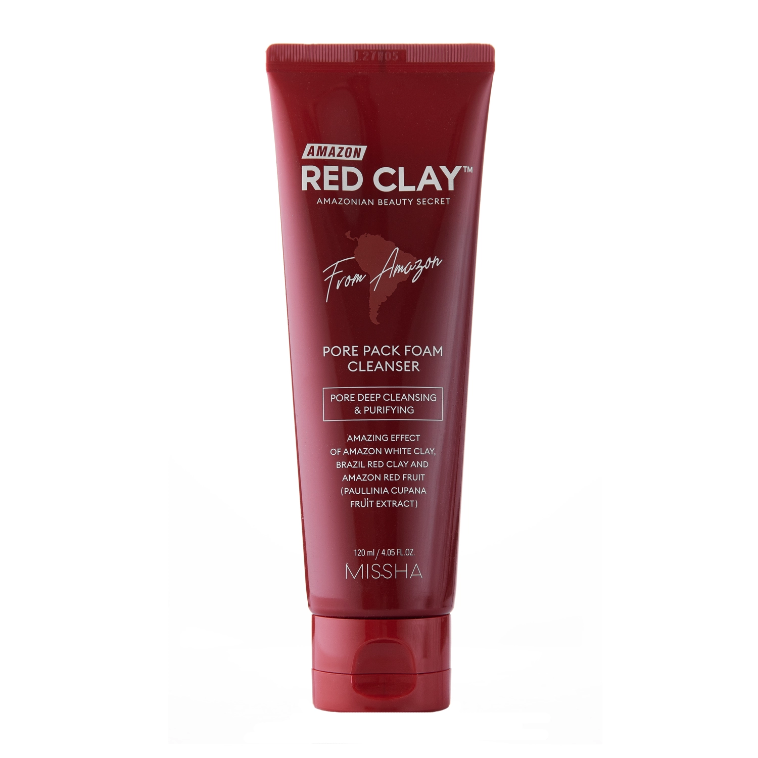 Missha - Amazon Red Clay™ Pore Pack Foam Cleanser - Пенка для умывания лица с красной глиной - 120ml