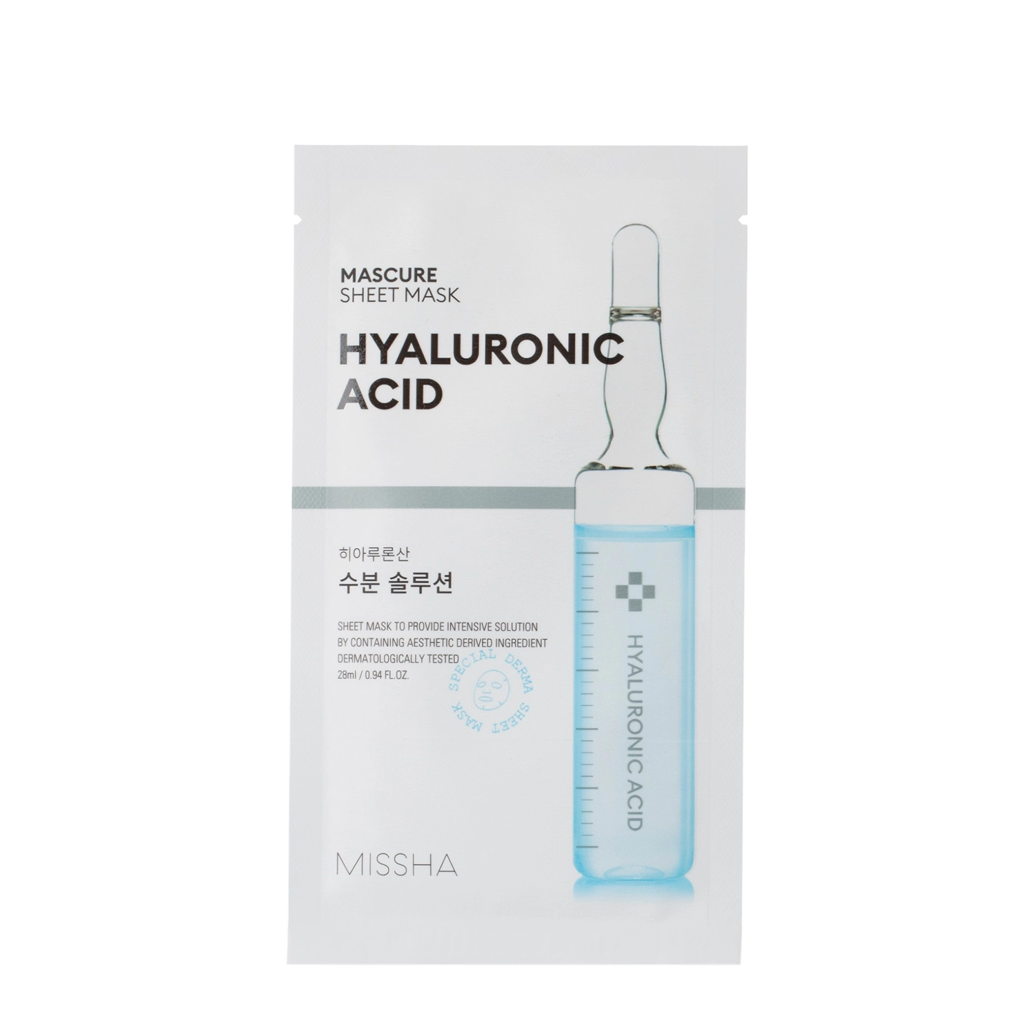 Missha - Увлажняющая тканевая маска для лица с гиалуроновой кислотой - Mascure Hyaluronic Acid Sheet Mask - 28ml