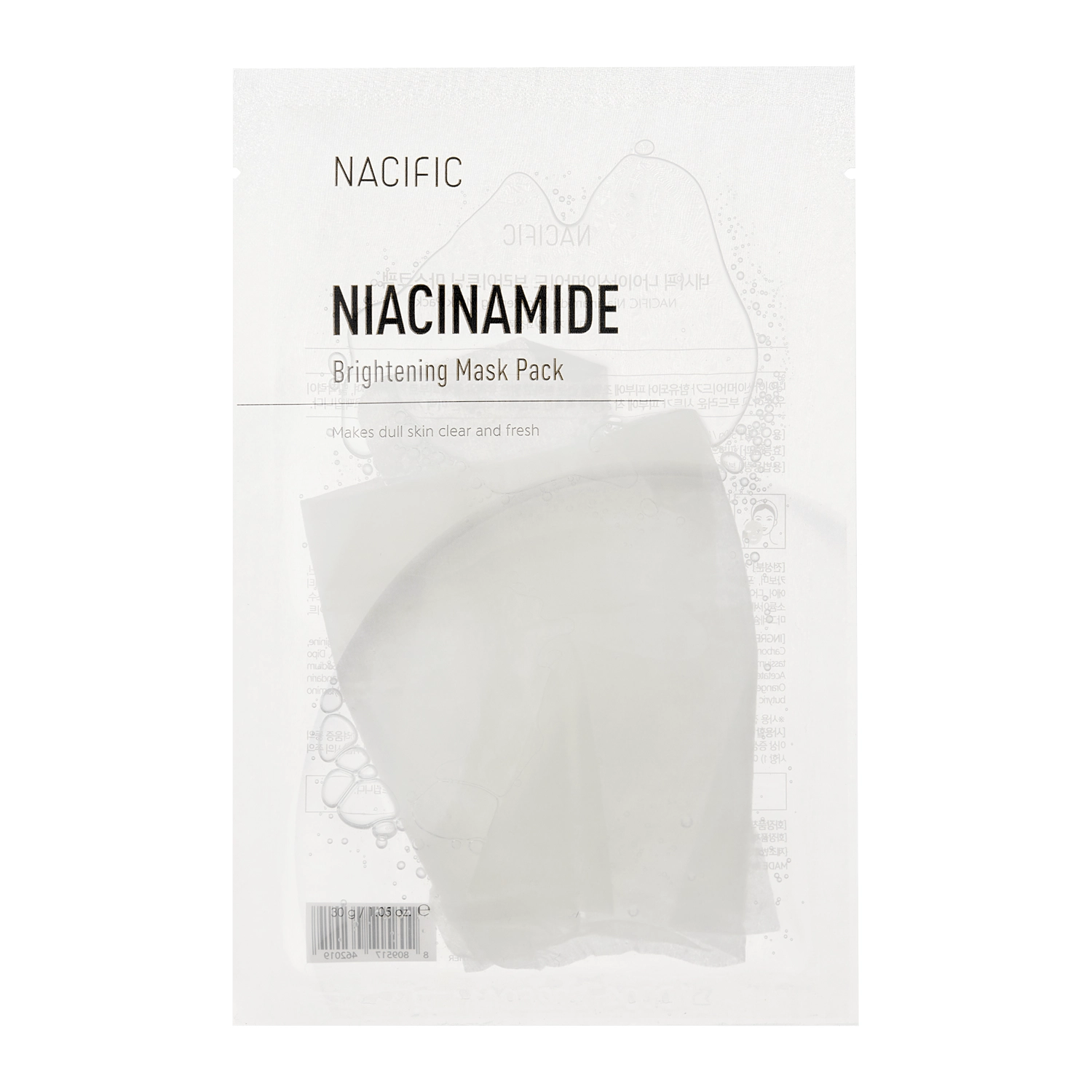 Nacific - NIACINAMIDE Brightening Mask - Осветляющая тканевая маска с ниацинамидом - 30g