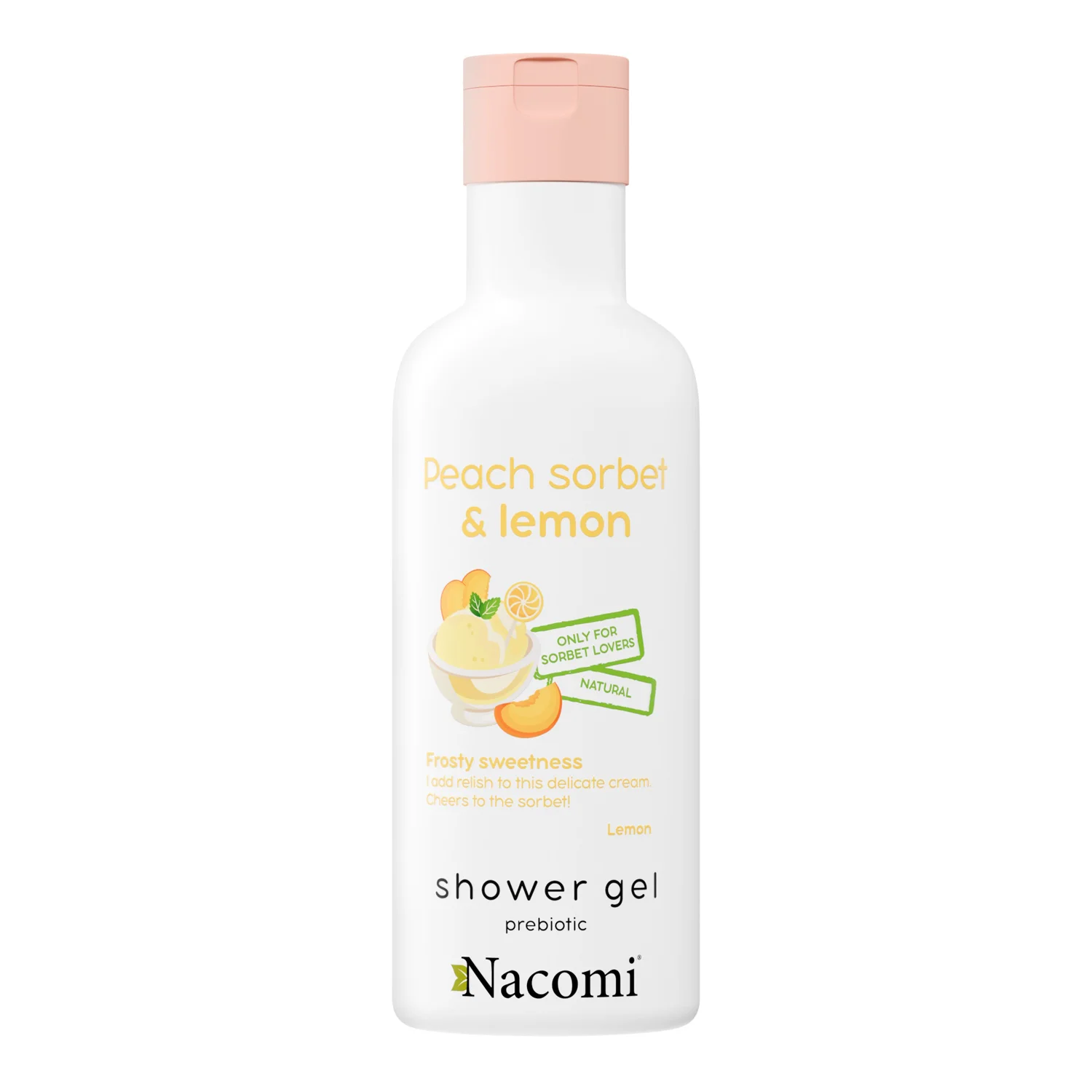 Nacomi - Shower Gel - Peach Sorbet & Lemon - Гель для душа - Персиковый сорбет с лимоном - 300ml