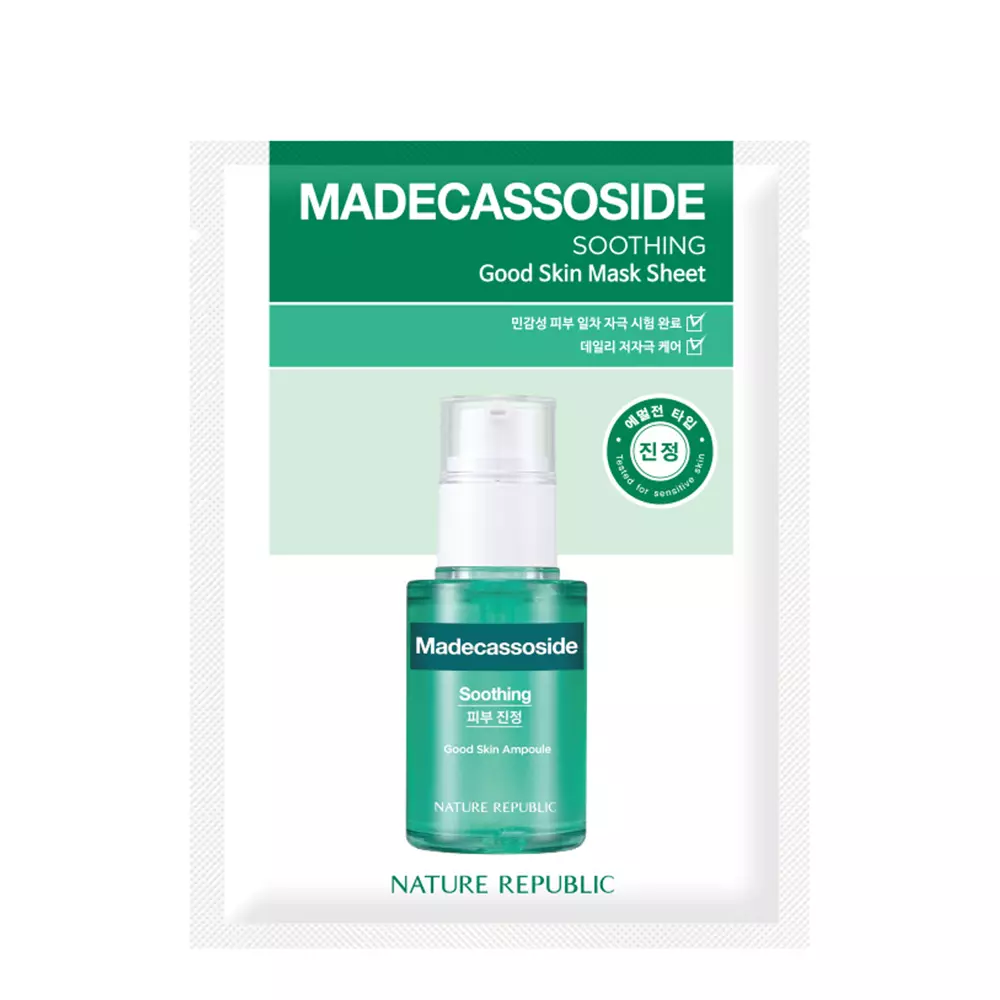 Nature Republic - Good Skin Madecassoside Mask Sheet - Успокаивающая тканевая маска с центеллой азиатской - 24g