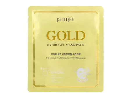 PETITFEE - Gold Hydrogel Mask Pack - Гидрогелевая маска для лица с экстрактом золота и женьшеня