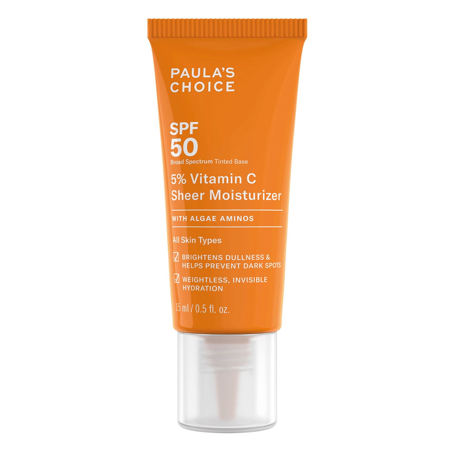 Paula's Choice - 5% Vitamin C Sheer Moisturizer SPF50 - Увлажняющий солнцезащитный крем с витамином С - 15ml